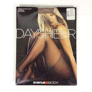 Avenue Body Daysheer Beige Ribbed Comfort Pantyhose Plus Size D 255 Lbs & 6 Tall